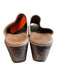 Chocolate BLU Shoe Size 9 Beige & Brown Manmade Material Cow Print Mules Shoes Beige & Brown / 9