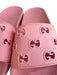 Gucci Shoe Size est 37 Bubblegum Pink Rubber Flat Slide Cut Out Logo Shoes Bubblegum Pink / est 37