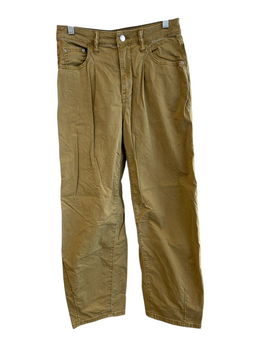 Pilcro Size 26 Green Cotton Blend 5 Pocket Zip Fly Pleat Detail Jeans Green / 26