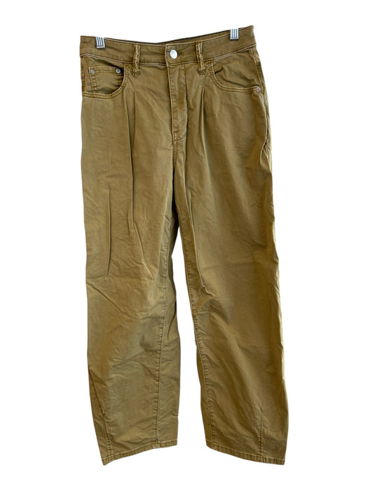 Pilcro Size 26 Green Cotton Blend 5 Pocket Zip Fly Pleat Detail Jeans Green / 26