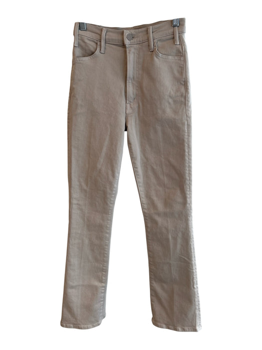Mother Size 26 Beige Cotton Blend High Rise Zip Fly 5 Pocket Jeans Beige / 26