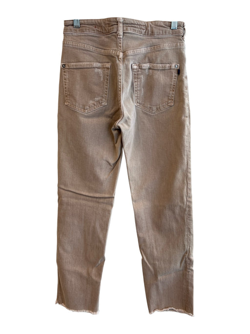 Pilcro Size 26 Light Brown Cotton Blend 5 Pocket Zip Fly Raw Hem mid rise Jeans Light Brown / 26