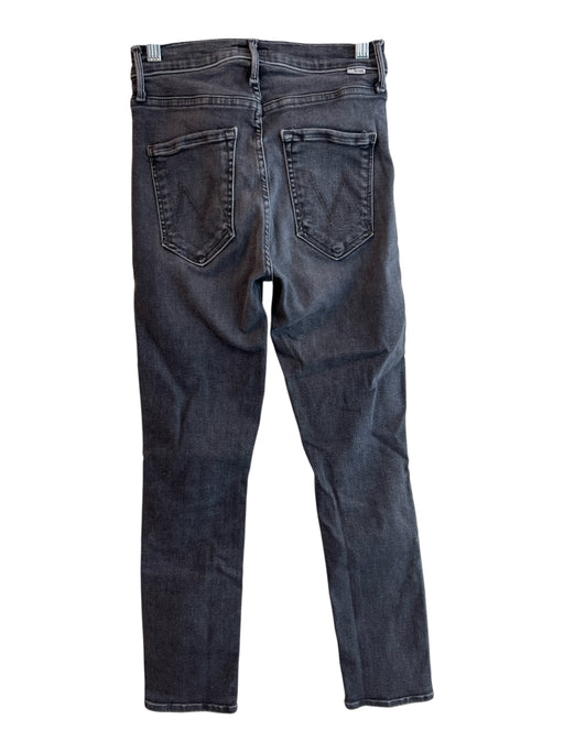 Mother Size 26 Black Cotton Blend Zip Fly 5 Pocket Skinny Jeans Black / 26