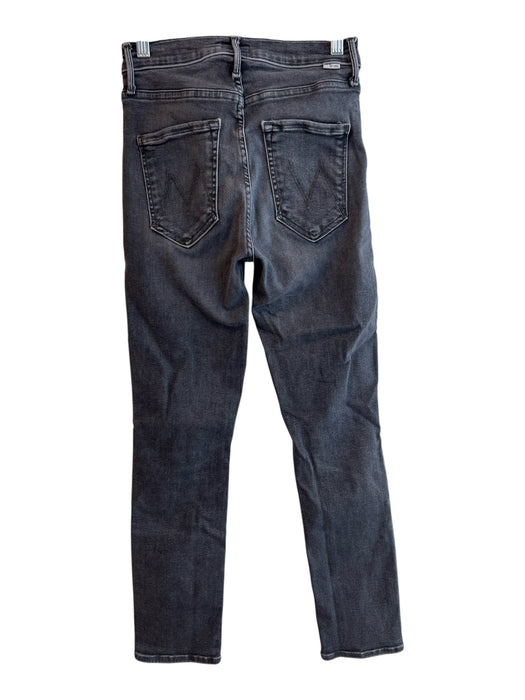 Mother Size 26 Black Cotton Blend Zip Fly 5 Pocket Skinny Jeans Black / 26