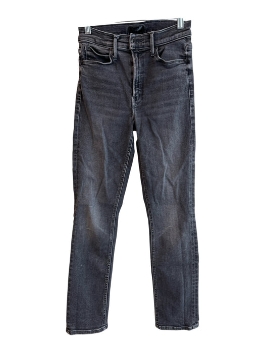 Mother Size 26 Black Cotton Blend Zip Fly 5 Pocket Skinny Jeans Black / 26