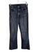 Mother Size 26 Black Cotton Blend Zip Fly 5 Pocket High Rise Fray Hem Jeans Black / 26