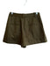 Alice & Olivia Size 2 Dark Green Cotton Blend Zip Fly Side Pocket Cuffed Shorts Dark Green / 2