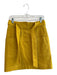Tory Burch Size 2 Yellow Cotton Belt Zip Fly Flap Pockets Knee length Skirt Yellow / 2