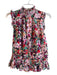 J Crew Size 0 Pink & Multi Polyester Lined Sleeveless Elastic Waist Top Pink & Multi / 0