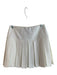 Alice & Olivia Size 2 White Polyester Lined Pleats Back Zip Above Knee Skirt White / 2