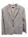 Theory Size 14 Brown & White Cotton Blend Textured Pinstripe Blazer Jacket Brown & White / 14