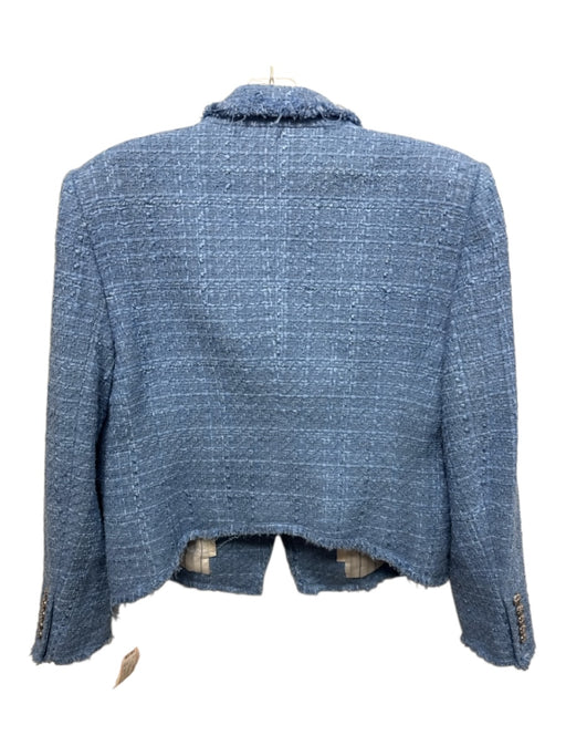 Veronica Beard Size 16 Blue Cotton Blend Boucle Single Breasted Blazer Jacket Blue / 16