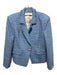 Veronica Beard Size 16 Blue Cotton Blend Boucle Single Breasted Blazer Jacket Blue / 16