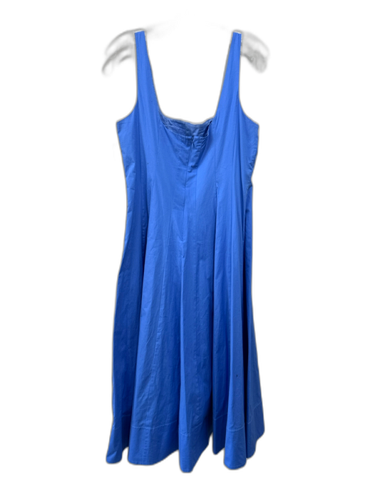 Staud Size 14 Sky Blue Cotton Paneled Back Zip Midi Dress Sky Blue / 14