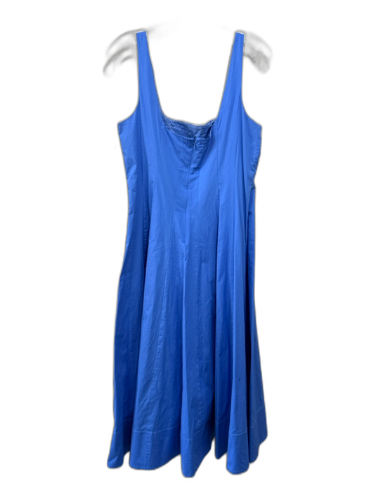 Staud Size 14 Sky Blue Cotton Paneled Back Zip Midi Dress Sky Blue / 14