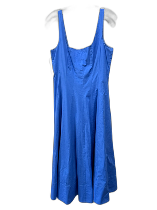 Staud Size 14 Sky Blue Cotton Paneled Back Zip Midi Dress Sky Blue / 14