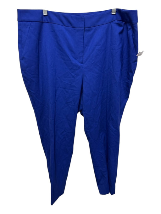 Argent Size 18 Cobalt Blue Wool Blend Mid Rise Zip & Hook Tapered Leg Pants Cobalt Blue / 18