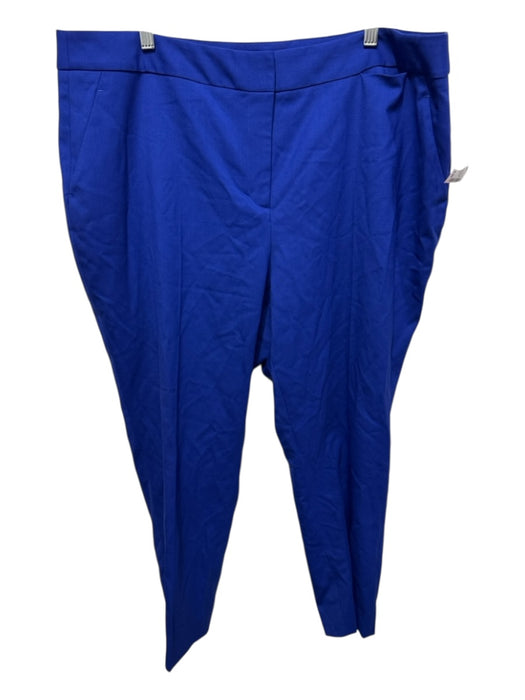 Argent Size 18 Cobalt Blue Wool Blend Mid Rise Zip & Hook Tapered Leg Pants Cobalt Blue / 18