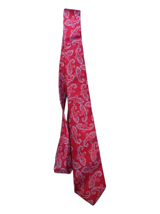 Tom James Red & Blue Silk Paisley Men's Tie Red & Blue