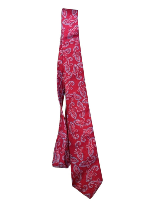 Tom James Red & Blue Silk Paisley Men's Tie Red & Blue