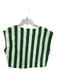 SKFK Size 4 Green & White Cotton Blend Striped Sleeveless Cropped Top Green & White / 4