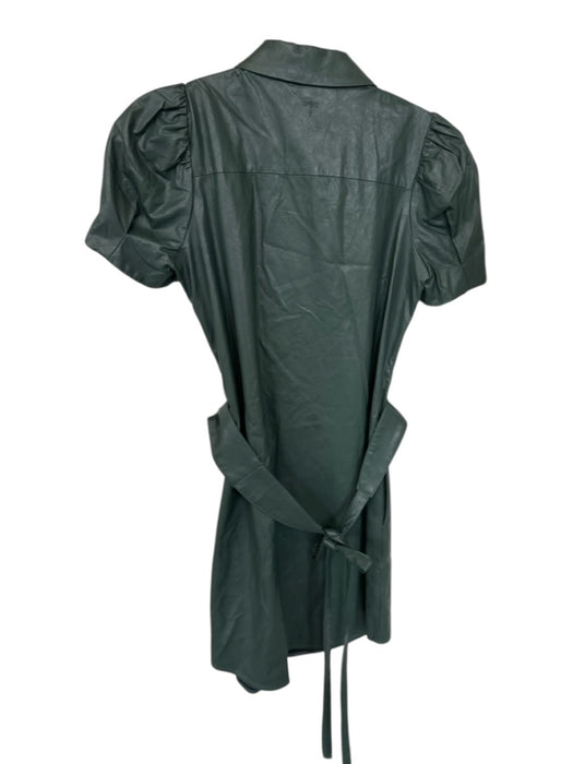 Tyler Boe Size 2 Army Green Viscose Blend Button Down Collared Dress Army Green / 2