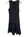 Veronica Beard Size XS Black Pima Cotton Blend Sleeveless V Neck Ribbed Dress Black / XS