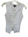 J Crew Size 0 White Linen Sleeveless Button Up high neck Pocket Detail Top White / 0