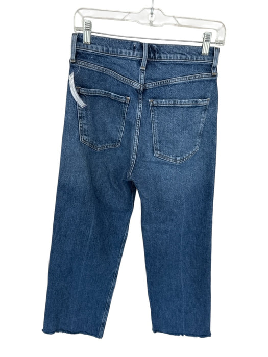 Agolde Size 26 Dark Wash Cotton Front & Back Pockets Zipper Front Straight Jeans Dark Wash / 26