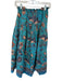 Ulla Johnson Size 0 Turquoise & Amber Elastic Drawstring Floral Maxi Skirt Turquoise & Amber / 0