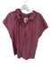 A Shirt Thing Size S Rose & White Cotton Striped Button Up Short Sleeve Top Rose & White / S
