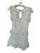 Adelyn Rae Size XS White Nylon Blend Eyelet Tulle details V Neck Dress White / XS