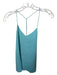 Tibi Size 0 Aqua Silk Spaghetti Strap Top Aqua / 0