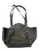 Chloe Black Leather Top Handles Stitching Tote Bag Black / M