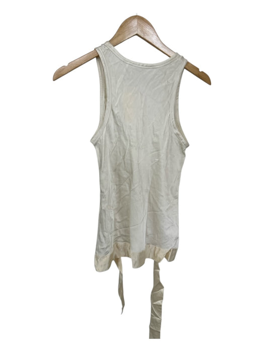 Helmut Lang Size M Cream Viscose Silky Tie Waist Tank Top Cream / M