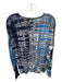 IRO Size S navy & gray Linen Long Sleeve Tie Dye distressed Top navy & gray / S