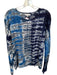 IRO Size S navy & gray Linen Long Sleeve Tie Dye distressed Top navy & gray / S