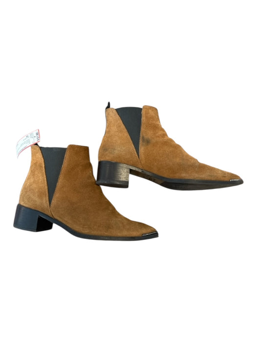 Acne Studio Shoe Size 38 Brown & Black Suede Pointed Toe stretch sides Booties Brown & Black / 38