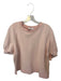 Tibi Size L Peach Cotton Short Sleeve Crew Neck Top Peach / L