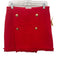 J Crew Size Small Bright red Cotton Blend Elastic Waist Ribbed Raw Hem Skirt Bright red / Small