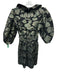 Buru Size Small Black, Green, Beige Polyester Blend Long puff sleeve Dress Black, Green, Beige / Small