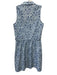 Tuckernuck Size XS Blue & White Polyester Sleeveless Floral Button Front Dress Blue & White / XS