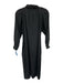 Buru Size XS Black Button Front 3/4 Sleeve Tie Neck Maxi Dress Black / XS