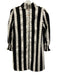 Buru Size S Black & White Viscose Striped Fringe high neck Long Sleeve Dress Black & White / S