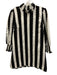 Buru Size S Black & White Viscose Striped Fringe high neck Long Sleeve Dress Black & White / S