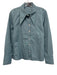 Thierry Colson Size M Blue Cotton Button Front Long Sleeve Collared Top Blue / M