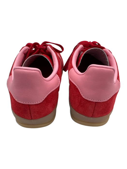 Adidas Shoe Size 6.5 Red & Pink Synthetic Suede Lace Up Rubber Outsole Shoes Red & Pink / 6.5