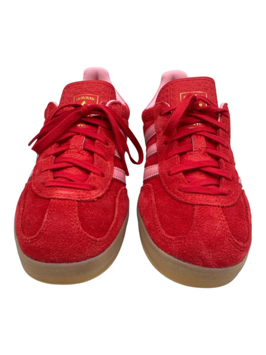 Adidas Shoe Size 6.5 Red & Pink Synthetic Suede Lace Up Rubber Outsole Shoes Red & Pink / 6.5