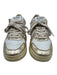 Autry Shoe Size 37 White & Gold Leather Lace Up Platform Shoes White & Gold / 37