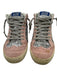 Golden Goose Shoe Size 37 Silver & Pink Synthetic Glitter Suede Lace Up Shoes Silver & Pink / 37